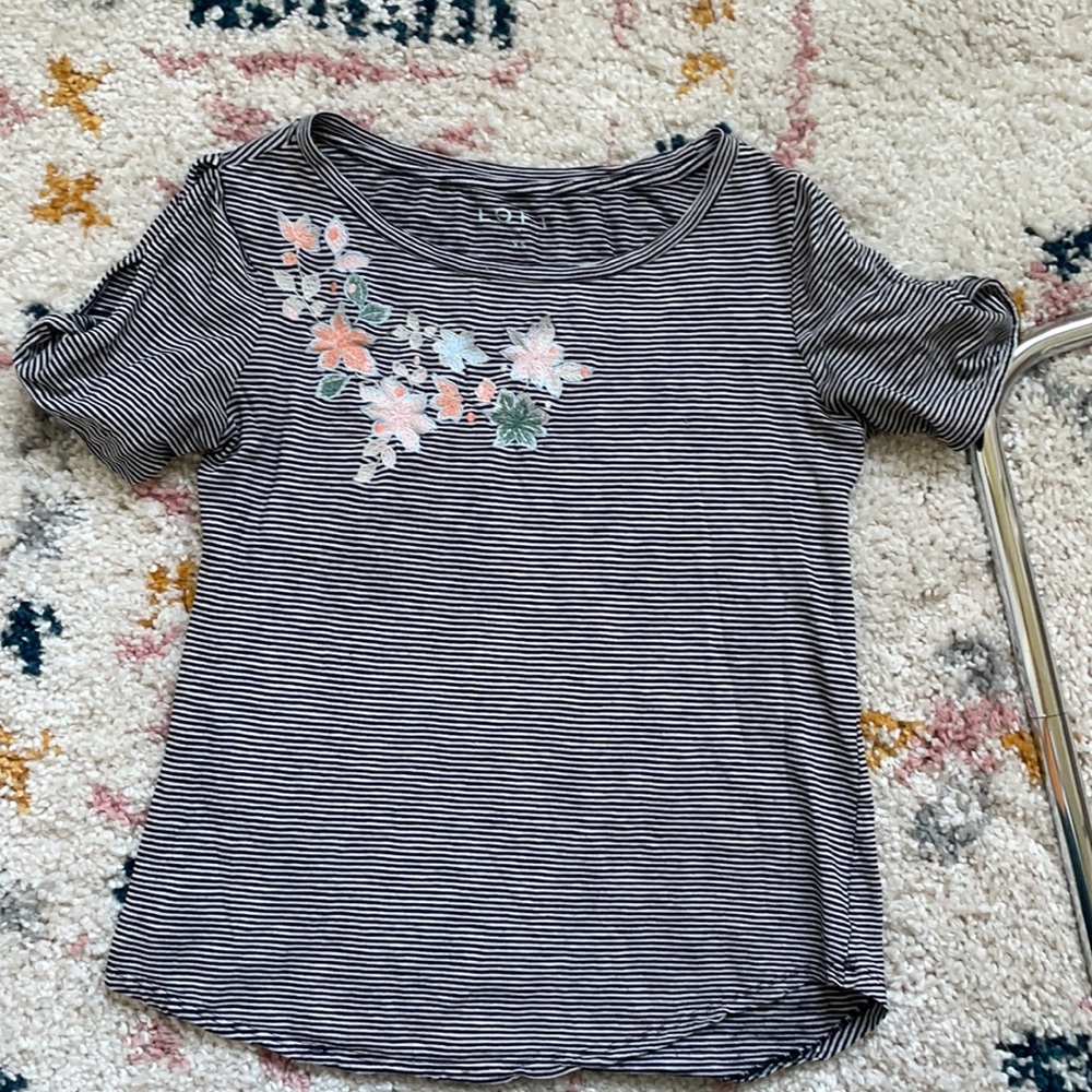 Striped Floral Tee